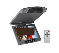 Moniteur De Toit Voiture avec Écran LCD Rabattable 9 Pouces, Affichage Multimédia Vidéo Au Plafond(Gray)