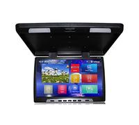 Moniteur de Voiture 24 Pouces 2 + 16 Go TV Plafond 1080P MP5 Video Playe HD Affichage Montage sur Le Toit Netflix Film pour Enfants(Zwart)