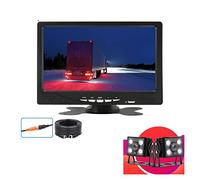 Moniteur de voiture Vue arrière Sauvegarde Caméra Aviation Head Lights Vision Noir Caméra imperméable Camion 4Pin Camion for agrafe de voiture(With 2 Cam 10M 20M)