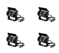 Moniteur De Vue Arrière pour Voiture, 4 Pièces, Mise À Niveau 700Tvl Ccd 18 IR LED, Caméra Recul 12/24V pour Camion, Caravane Et Bus Système d'aide au stationnement