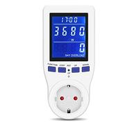 Moniteur de wattmètre, Moniteur d'utilisation de l'électricité Consommation d'énergie électrique Watt Mètre Moniteur d'alimentation domestique avec écran LCD rétroéclairé HD