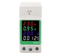 Moniteur d'électricité à affichage numérique LED Courant alternatif Tension Fréquence Compteur de facteur de puissance Compteur d'énergie monophasé pour usage industriel (Style régulier)