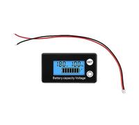 Moniteur D'énergie DC8-100V 15MA LCD Compteur D'électricité Numérique 6133A Indicateur De Capacité Batterie Lithium LiFePO4 Voltmètre Cellule Au Plomb(Blue,No TEMP Alarm)