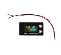 Moniteur D'énergie DC8-100V 15MA LCD Compteur D'électricité Numérique 6133A Indicateur De Capacité Batterie Lithium LiFePO4 Voltmètre Cellule Au Plomb(Colorful,With TEMP Alarm)