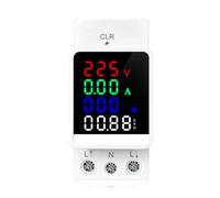 Moniteur d'énergie électrique à affichage numérique, courant alternatif, KWH, compteur multifonction, ampèremètre, dispositif avec mise à zéro de l'énergie, Rail Din