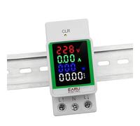 Moniteur d'énergie électrique à affichage numérique, courant alternatif, KWH, compteur multifonction, ampèremètre, dispositif avec mise à zéro de l'énergie, Rail Din