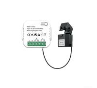 Moniteur d'énergie WiFi Smart Home, pince multimètre sur rail DIN 35 mm avec capteurs de niveau de circuit 80 A, puissance et tension en temps réel, fonctionne avec Tuya/Smart Life