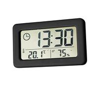 ＡＷＨＡＯ Moniteur D'humidité D'affichage de Température Muette D'horloge Murale de Digitals pour La Maison de Chambre à Coucher de Salon, Noir