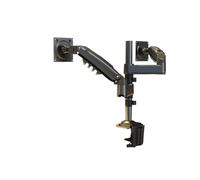 Moniteur d'ordinateur Support Double écran supérieur et inférieur Ordinateur Portable avec Colonne de Levage Base Bureau 9KG portante(Black)