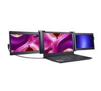 Moniteur double écran, HUIOP Moniteur portable triple écran de 13,3 pouces, écran d'extension pour ordinateur portable, résolution de 1920 x 1080, installation facile pour ordinateur portable