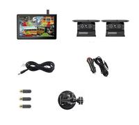 Moniteur DVR sans Fil À Écran Tactile 7 Pouces Écran Divisé 1/2x BSD AI Caméra Sauvegarde Solaire Détection sans Danger Installation Camping-Car Caméras De Recul(None,2 Kit)