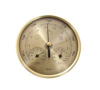 Moniteur environnemental en acier inoxydable baromètre thermomètre hygromètre diamètre 130 mm pour pêche avec 130 mm de diamètre