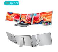 Moniteur externe portable LCD FHD IPS pour jeux, rétroéclairé, haute définition, double ou triple écran, extenseur d'écran pour la productivité Rospider 15.6 inch Black