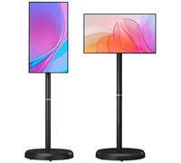Moniteur Intelligent à Écran Tactile de 21,5 Pouces, Écran Intelligent Mobile sur roulettes avec Système Android - Batterie Intégrée de 6000mAh, FHD Tactile 10 Points, Affichage Réglable Black 4+64G