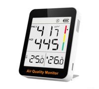 Moniteur intelligent de qualité de l'air PM2.5 Détecteur pour bureau à | PM2,5 en temps réel, données de température, humidité, affichage numérique précis, idéal pour le suivi de la santé