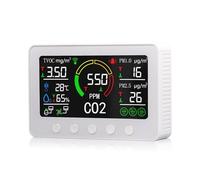 Moniteur intelligent de qualité de l'air Wi-Fi, compteur de CO2 NDIR, détecteur numérique de température et d'humidité 6 en 1