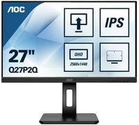 Moniteur LCD AOC Q27P2Q CEE F (A - G) 68.6 cm 27 pouces 2560 x 1440 pixels 16:9 4 ms prise casque, Audio-Line-in IPS LED