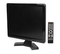 Moniteur LCD TFT 15 Pouces, Image Claire, Moniteur Multifonctionnel 100-240 V VGA AV BNC USB DC avec Télécommande pour Ordinateurs (Prise UE)