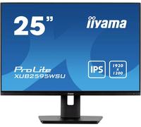Moniteur LED Iiyama Prolite XUB2595WSU-B5 CEE F (A - G) 63.5 cm 25 pouces 1920 x 1200 pixels 16:10 4 ms HDMI™, DisplayPort, casque (jack 3,5 mm), USB, VGA VA