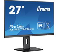 iiyama Ecran Prolite XUB2793QSU-B7, IPS, 2560x1440@100Hz, 1ms, 300cd/m², 1300:1, 1xHDMI, 1xDisplayPort, USB HUB (2x3.2), Haut-parleurs, réglable en Hauteur + Pivot, VESA 100x100, TCO, i-Style Colour
