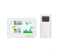 Moniteur météo élégant et moderne pour intérieur et extérieur avec interface conviviale (blanc)