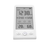 Moniteur numérique de température CO2 avec batterie intégrée et port de charge USB, testeur d'air multifonction pour zone de travail