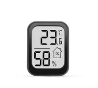 Moniteur numérique de température et d'humidité ambiante avec écran LCD, -20 à 60 °C, plage de -4 à 140 °F, précision ± 0,5 °C, 10 à 99 % pour RH, indicateur de confort, pour CR2032