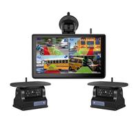 Moniteur numérique sans Fil à écran Tactile 7 Pouces, partagé avec caméra de recul Solaire 1/2/4x, attelage magnétique for Caravane(2 Cameras Kit)