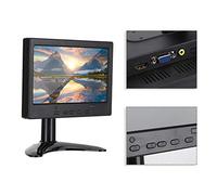 Moniteur PC Multifonction 7 Pouces 1080p, Affichage, Résolution 1024x600 pour Entrée/VGA/AV avec Support (Prise UE)
