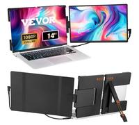 Moniteur Portable 14 po HD-VEVOR-Écran Pivotant Unique, Port USB-C/USB-A/Mini HDMI, Compatible avec Mac/Wins/Android/Switch/PS5