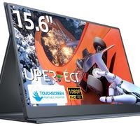 Moniteur portable à écran tactile, 15,6 pouces, résolution 1080P, 10 points de contact, prise Eu
