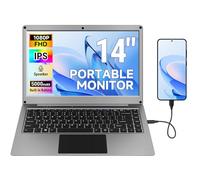 Moniteur portable avec clavier, 14" 1080p FHD Lapdock compatible avec Raspberry Pi/Mini PC/téléphone/PC/console de jeu, batterie intégrée CrowView Note avec adaptateur RPi5 (câble complet de type C et