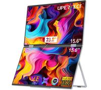 Moniteur portable double écran Full HD 1080P de 15,6 pouces, 100 % sRGB, compatible VESA, avec interfaces miniHDMI et Type C