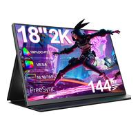 Moniteur Portable Écran 18" 2K 2560*1600P 144HZ 16:10 1000:1 250cd/m2 IPS 100%DCI-P3 SRGB 16.7M(8bit)