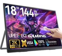 Moniteur portable, écran tactile 18", fréquence de rafraîchissement de 144Hz, résolution 2560x1600, écran tactile 144hz, prise UE