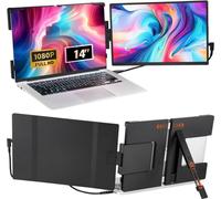 Moniteur portable HD 1080P - Extension d'écran d'ordinateur portable 356mm - Écran externe pour PC - Moniteur pliable - Écran HD mobile