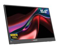 Moniteur Portable Verbatim, écran Mobile Full HD 15,6", Moniteur Portable en Plastique pour Ordinateur Portable, Tablette, Smartphone, PS5 ou Nintendo Switch avec Ports USB-A, USB-C et HDMI, Noir
