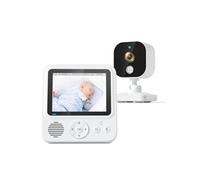 Moniteur pour bébé,Aiorber caméra pour bébé avec écran, compatible avec la vision nocturne infrarouge, écran de 2,8 pouces, blanc