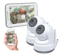 Moniteur Pour Bébé Moniteur Pour Bébé Hd Spacieux Avec Écran Tactile De 12,7 Cm Et Application - Avec Moniteur Pour Bébé Supplémentaire (Bc3000-2)