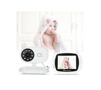 Babyphone Docooler Moniteur pour bébé sans fil 2.4GHz Thermomètre d'interphone bidirectionnel à écran couleur de 3,5 pouces, berceuse intégrée CE & FCC Approved