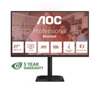 Moniteur professionnel AOC 27E4U 27 FHD 120 Hz avec support réglable en hauteur et technologie anti-lumière bleue