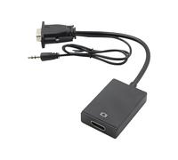 Moniteur projecteur PC portable TV-Box convertisseur femelle avec câble d'entrée Audio 3.5mm compatible HDMI pour projecteur PS4