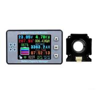 Moniteur sans fil 120 V 100 A - Écran LCD intelligent - Suivi de la tension, du courant, des ampères et des heures - État de charge pour camping-car, système solaire marin - Protection contre les