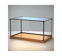 Moniteur transparent acrylique, Boîte de rangement d'affichage en acrylique avec base bois, plusieurs tailles(30x20x15cm(12"x8"x6"))