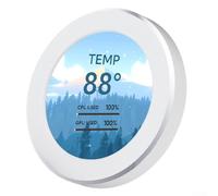 Moniteur USB rond 7,1 cm IPS écran secondaire refroidi à l'eau, pour la surveillance en temps réel du processeur (blanc)
