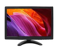 Moniteur Vidéo Couleur LCD, VGA AV BNC USB DC Input 12 Pouces TFT LCD Screen 100-240V Dual Speaker Portable HD Home Multimedia Interface for TV (Prise UE)