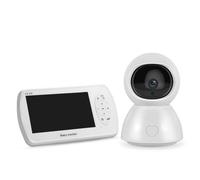 Moniteur vidéo numérique sans fil pour bébé, écran d'affichage de 4,3 pouces, vision nocturne 1080p, audio bidirectionnel, caméra IP de charge USB, prise EU