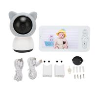 Moniteur vidéo pour bébé 5 pouces, interphone vocal WiFi sans fil, Vision nocturne 1080P, détection de mouvement et de son, moniteur pour bébé, 100 à 240V, prise ue