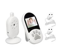 Moniteur vidéo pour bébé avec caméra 2,4 pouces, interphone vocal bidirectionnel, vision nocturne infrarouge, dispositif de surveillance WiFi pour bébé, prise 100-240 V, prise UE