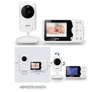 Moniteur Vidéo Pour Bébé-Baby Phone Avec Écran Couleur 2,4 Pouces Blanc Extensible Jusqu'à 4 Caméras Multicolore